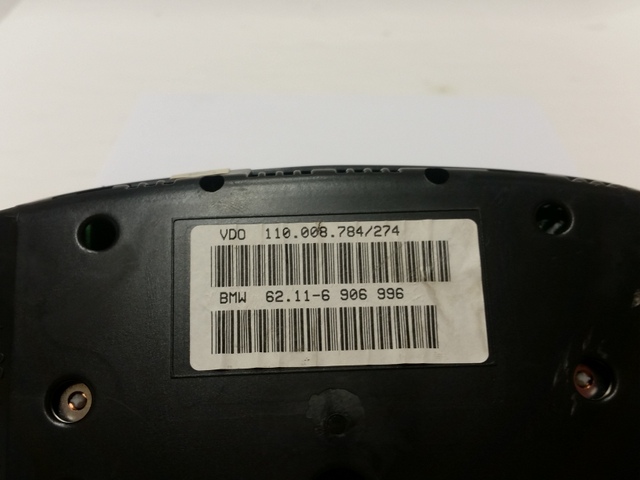 6211 6906118. Used Instrument cluster (VDO 110.008.784/233. Will need recoding to match the car.) for BMW 7 Series E38 (1994,1995,1996,1997,1998,1999,2000,2001 740i,740iL,750iL). Part number